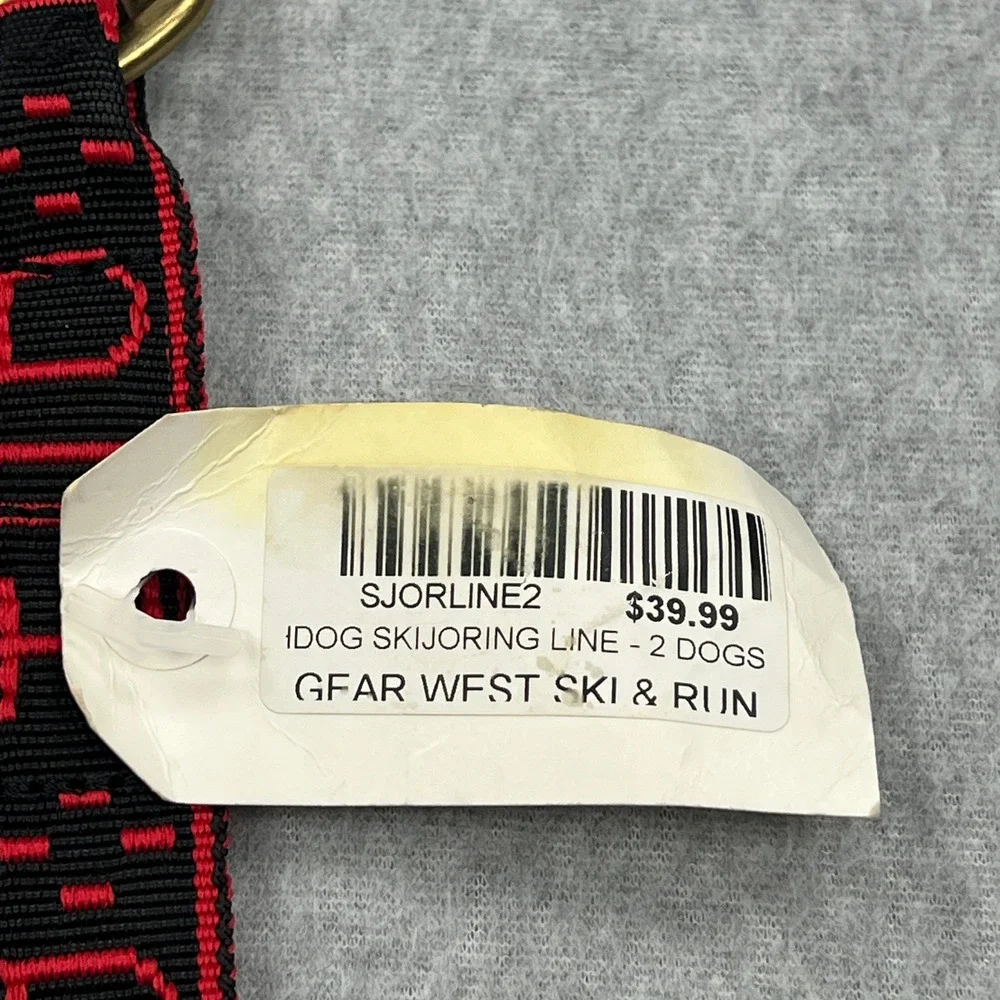 NEW Howling Dog Alaska Skijoring Line 2 Dogs Black Red Bungee Shock Absorb Leash